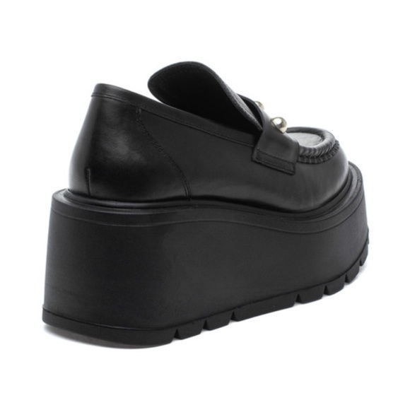 NWT J/SLIDES VICKY Black Leather Platform - Picture 3 of 16